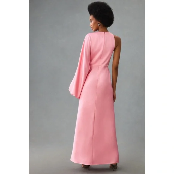 Anthropologie BHLDN Significant Other One-Sleeve Column Maxi Dress Pink - Picture 4 of 8